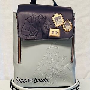 Disney Kiss the Bride Black and Gray Backpack